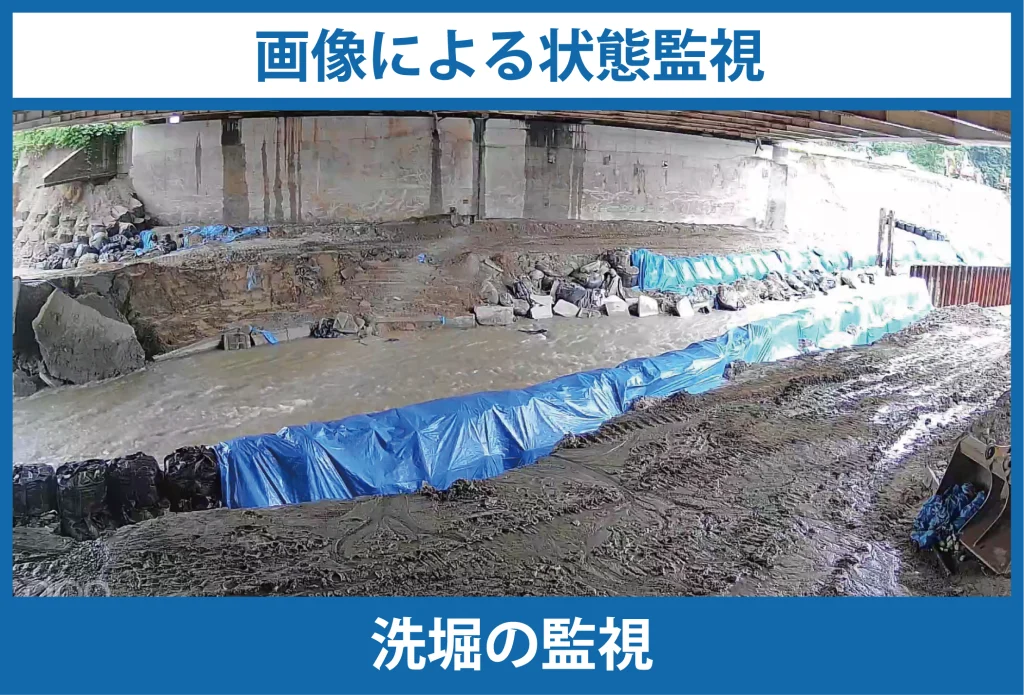 画像による状態監視(洗堀の監視)の写真