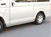 路面平たん性調査を行っている写真